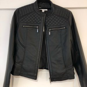 NWT black leather jacket